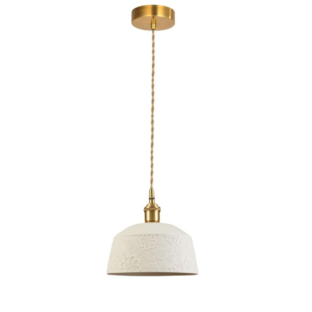 Lampe suspendue décorative en céramique blanche au design minimaliste moderne