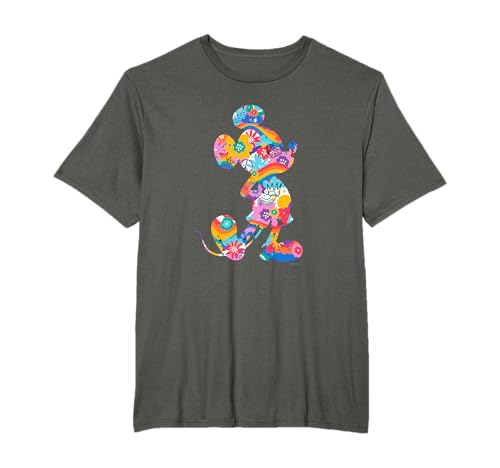 Disney Mickey Mouse Pride Pose Rainbow Icon Fill Doodles T-Shirt
