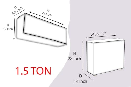 Image of Polyester Fabric AC Cover � Durable Air Conditioner Protective Cover for Indoor and Outdoor Units