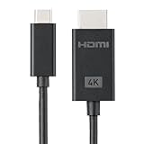 サンワダイレクト Type-C HDMI 変換ケーブル 1m Thunderbolt 4/3対応 4K/60Hz DPAltモード HDR対応 単方向通信 500-KC051-10