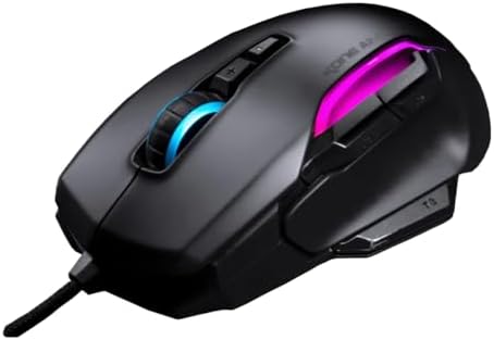 ROCCAT Kone_AIMO Gaming USB Mouse (High Precision, Optical Owl-Eye Sensor -100 to 16.000 DPI, RGB Aimo LED Illumination, 23 Programmable Keys, Designed in Germany) Black-remastered