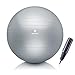 BODYMATE Ballon Fitness + Pompe Incluse + E-Book Gratuit Argent 75cm