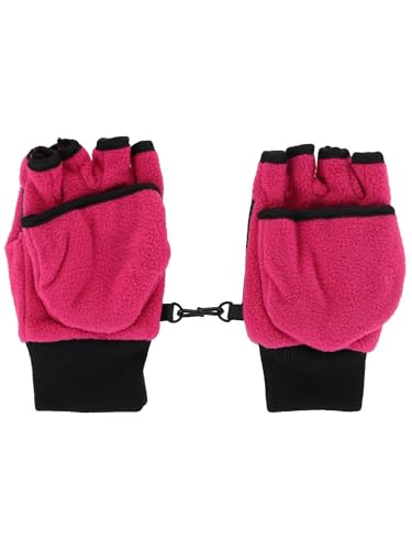 Kid's 4-7 Winter Fleece Convertible Fingerless Glove to Mitten4