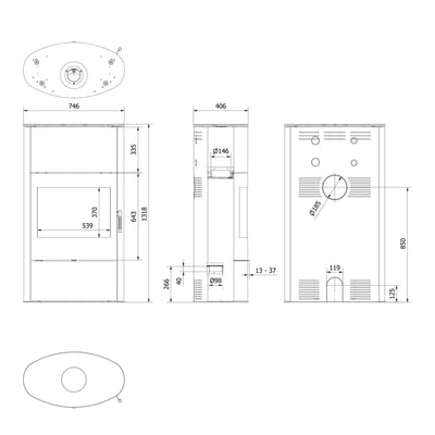 KRATKI Kaminofen ROLLO Holzofen 8kW | Passgenaues KRATKI Zubehör für Kamin und Ofen
