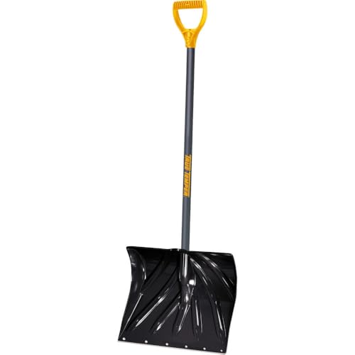 True Temper 1627200 Poly Snow Shovel/Pusher with Steel Handle and D-Grip