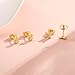 Ritach Stud Earrings for Women Girls - Girls Earrings Initial M Stud Earrings for Girls Jewelry Gold Earrings Stacks Cartilage Earring Set for Multiple Piercing aretes de mujer