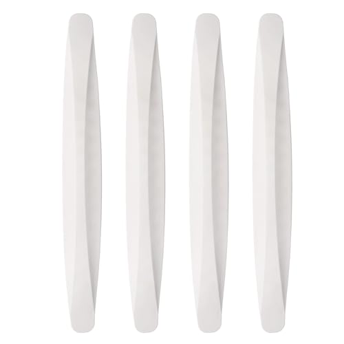 4 tiras protectoras para parachoques de coche universales, parachoques delantero y trasero blanco 1