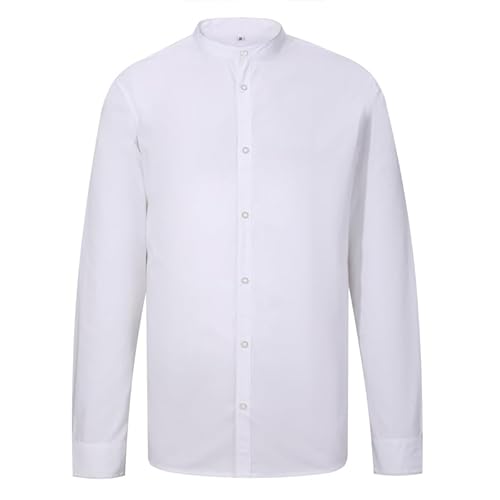 MISEMIYA - Mann KELLNERHEMD MIT Langen ÄRMELN - Herren Hospitality UNIFORM - 8275 - Large, Weiß