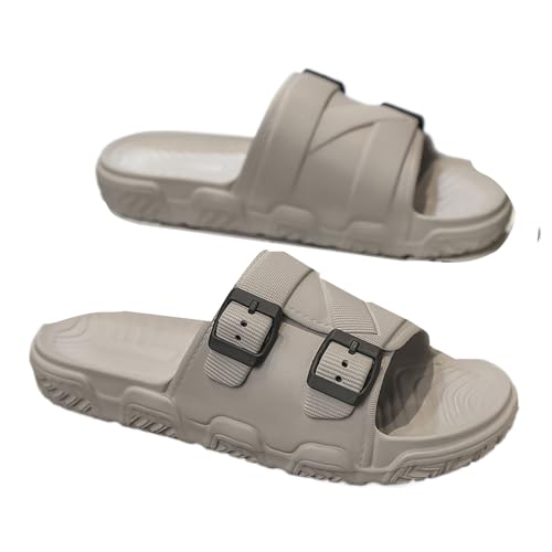 Premium Comfort Faux Strap Design Yoga Mat Sildes Sandals Summer Slippers For Men Indoor Outdoor Non Slip Footwear