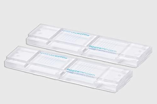 Bundle of 2 McMaster Method Microscope Slides for Fecal Egg Counts (FEC), Double Chamber Counting Slides for Livestock and Veterinary Use by Eggzamin