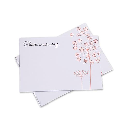 Cartes de mémoire roses pour cérémonie d'adieu et table de condoléances ANGEL & DOVE