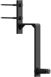 ZEKOO 4 Pack Bypass Barn Door Hardware Bracket for Double Track Bypass Wall Mount Big Black Wheel