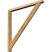 Ekena Millwork BKT0402X46X46TRA05RWR Traditional Block Rough Sawn Bracket w/Offset Brace, Western Red Cedar