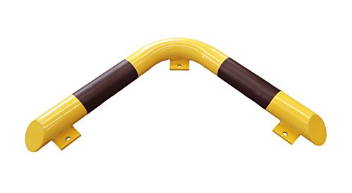 1A-Safety Rammschutzbalken RSBA-ECK, gewinkelt, Durchmesser: 76 mm Gütestahl, LxB: 638 x 638 mm, Gelb/Schwarz, Rammschutz, Unfallschutz, Sicherheitsbalken, Absperrung, Balken Cover