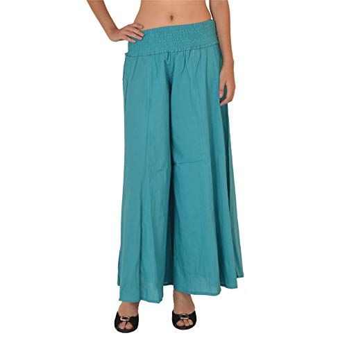 Palazzo Damenhose, reine Baumwolle, SNS 3X, Übergröße, blau, PA-1704 Cover