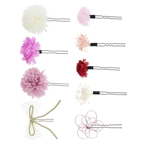 Fourche à cheveux japonaise ornée de fleurs violettes au design haute couture