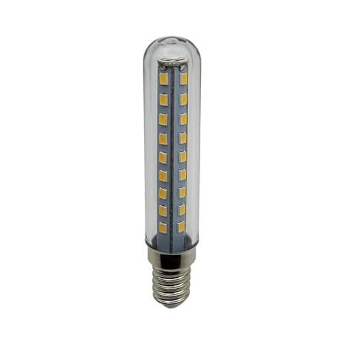 1fortunate Lights, Pack of 20, LED Long Tube Corn Bulb T18 E14/E12 3W 2835SMD Indicator Lights Crystal Lamp Light Source(6500K Cool White,E12 3W)