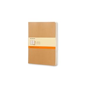 Moleskine – Cahier Journal Cuaderno de Notas, Set de 3 Cuadernos con Páginas, Tapa de Cartón y Cosido de Algodón Visible…
