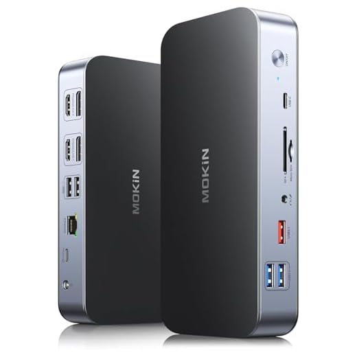 DisplayLink Laptop Docking Station Dual Monitor, USB C Dock with 120w Power, USBC Docking Station with 2 HDMI, 2 DisplayPort,2.5Gbps Ethernet,USB 3.1/3.0/2.0, SD/TF for MacBook Pro/Air/Dell/HP/Lenovo