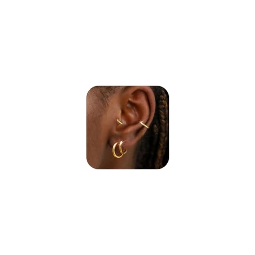 Small Gold Hoop Earrings - image 1