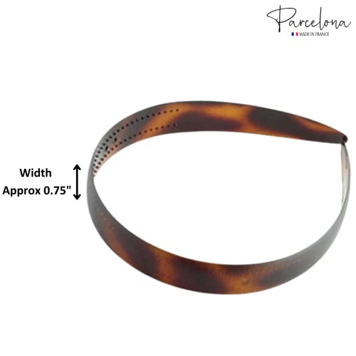 Parcelona COMIND83265 French Wide 3/4 Inch Tortoise Shell Brown Celluloid Headband Women Hair Accessories thumb #3
