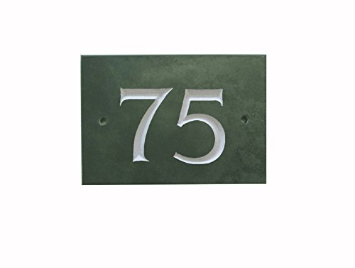 Green Slate House Number (1-99) (No 75)