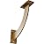 Ekena Millwork BKTM02X09X09BRHGO 2 inch W x 9 inch D x 9 inch H Bradford steel Bracket, Hammered Gold