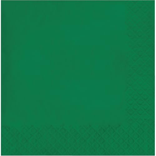 Creative Converting Touch of Color 2-Ply 50 Count Paper Lunch Napkins, Emerald Green