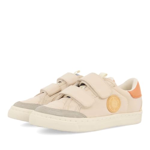 Baskets beige Gioseppo Heppner pour fille et garçon avec accents colorés