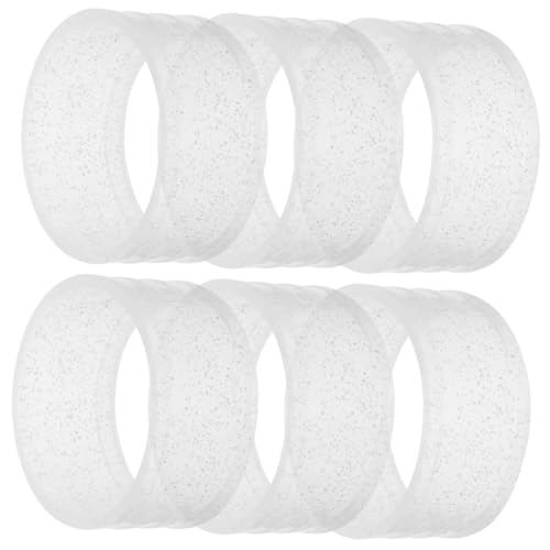 Toddmomy 6pcs Non Skid Tennis Racket Grip Bands Durable Overgrip Rings for Tennis Badminton More Lightweight Wear Resistant Easy to Store and Use