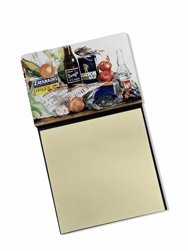 Caroline's Treasures Barq's, Crabs and Spices Refillable Sticky Note Holder or Postit Note Dispenser, 3.25 by 5.5", Multicolor