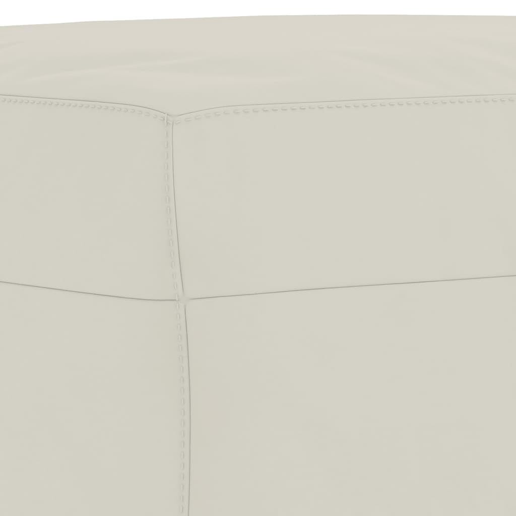 Tabouret rembourré en velours, crème, 70 x 55 x 41 cm