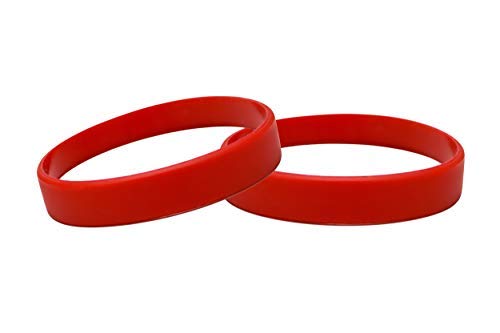 Silicone Wristbands Pack of 10 Infant Sizes Choice of Colours (Red) — image 1