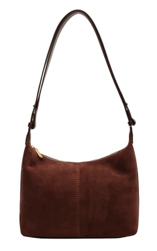 Image of Chic Hobo Bags for Women Suede Sling Bags for Women Slouchy Shoulder Bag Crossbody Purses Handbags for Everyday Wear
