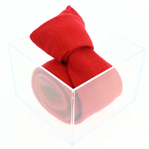 Cravate cachemire rouge Alashan uni pour vos soirées et réunions