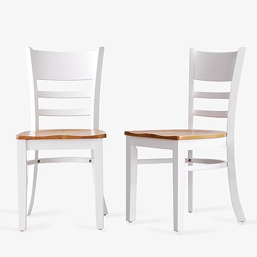 Livinia Cabin Wooden Dining Chairs Set of 2, Solid Malaysian
