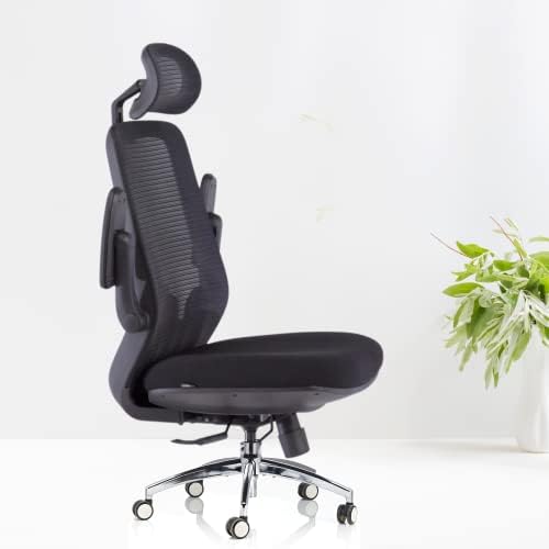 BROBRIYO Ergonomic Office Chair, Thick Cushioned Seat, Home Office Desk Chair with Seat Slider, Adjustable Lumbar Support,Headrest,3D Armrest,Tilt Function, Executive Chair Rolling