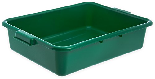 Carlisle N4401009 Comfort Curve Ergonomic Wash Basin Tote Box, 5" Deep, Green