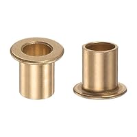 QUARKZMAN 2Stk Flansch Lager Hülse 8mm Bohrung 10mm AD 15mm Länge 1.2mm Flansch Dicke Bronze Buchse Selbstschmierende Gleitbuchsen Hülse für Industrieanlagen