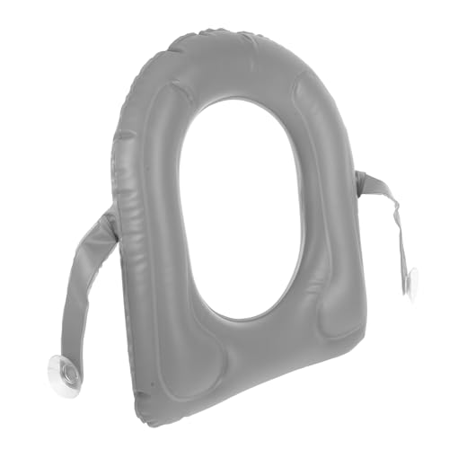 HOLIDYOYO Cojín Inflable Asiento Inodoro PVC con Ventosas y Bolsa de Almacenaje Almohadilla Acolchada Portátil para WC Ligero y Plegable para Mayores y Viajes