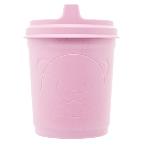 Copo de Bambu e PP com Tampa Baby Bear Rosa - Lyor