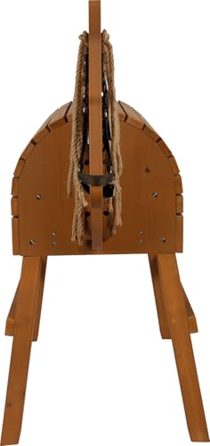 Cheval de voltige bois extérieur de marque small foot marron 12666
