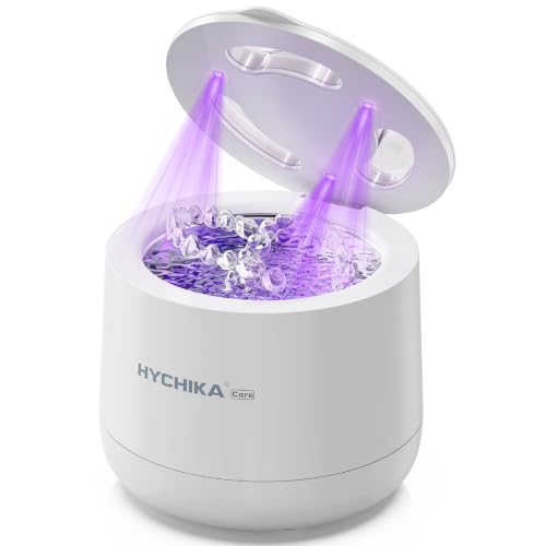 Nettoyeur Ultrasons avec Stérilisation par UV,Haute Fréquence 45kHz Ultrasonic Cleaner,4 Modes,Affichage numérique HD,200 ml,pour Dentaires, Appareils de...