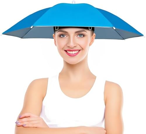 NOUCCI Umbrella Hat for Adults Women and Men, 27-Inch with Elasti...