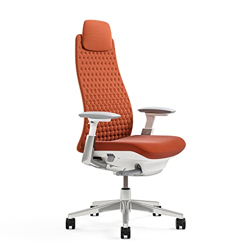 Haworth Fern Executive Office Chair with Ergonomic Innovations - Stylish Desk Chair with Digital Knit Finish and Adjustable Headrest - with Lumbar Support (Atlas 561)