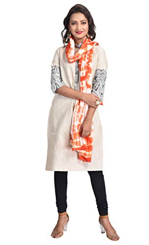Image of Women's Pure Cotton Traditional Authentic Shibori Tie Dye Dupatta Chunni