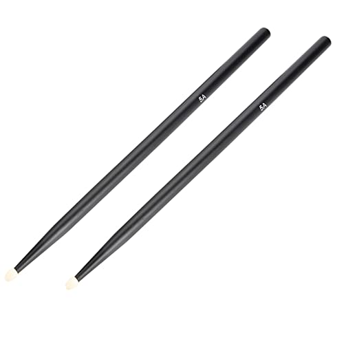 Baquetas 5A de madera de arce, par perfectamente equilibrado para bateristas que buscan precisión y comodidad (negro) miniatura 2