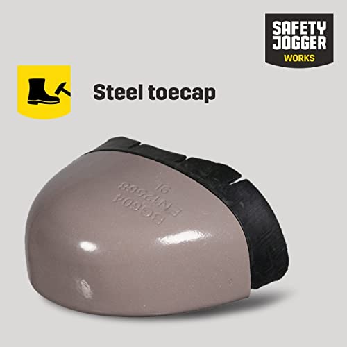 Image of SAFETY JOGGER Safety Boot - BESTBOY - Steel Toe Cap S3 /S1P Work Shoe for Men or Women, Anti Slip Puncture Resistant Steel Sole, Shock Absorbing, Water and Oil Repellant Safety Shoe, Black Leather