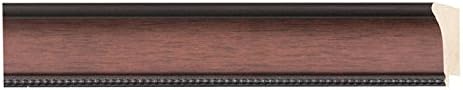 Picture Frame Moulding (Wood) 18ft Bundle - Traditional Walnut Finish - 1.5" Width - 1/2" Rabbet Depth