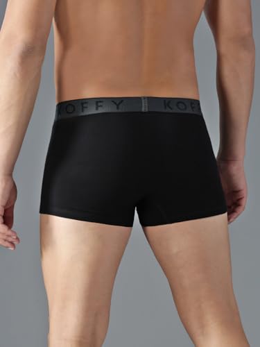 Image of KOFFY Men's Cotton Lycra Mini Trunks with 4-Way Stretch | Wrinkle-Resistant | Ultra-Soft Elastic I 2X Absorbent